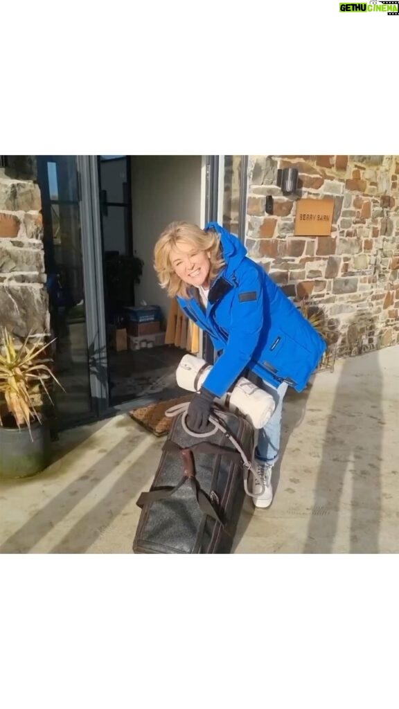 Anthea Turner Instagram - Well this is the 1st of 4 little films from our family tip to @berry.barn.hartland in Hartland Devon. We had the best time it was amazing, beautiful and great fun. We had good weather, typical February weather but the smiles never stopped. ☀️ 🌧️ The owners who rent out Berry Barn are friends of Wendy’s @wendy_turner_webster and now mine Dad and Soho’s !! 😉 @theveganactor They’ve honestly thought of everything which you’ll see over the 4 little films. Soho btw had the best time - He might be 11 in August but full of beans on a beach and when not, embracing doggie meditation! 🐾 Tomorrow Dad gets a soaking !! 🌊