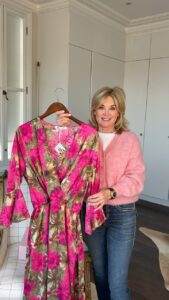 Anthea Turner Instagram - ✨Quick Competition ✨ My lovely friend Vanessa Feltz, never one to walk into a room understated, she has created a clothing line and her multi seasonal pieces flying out. Called 4Love UK They have names, you can twirl in them, no creasing, easy to wear and you’ve probably already seen Vanessa in them on TV show - Check out her insta @vanessafeltzofficial and @4love_uk I have the dress ‘Jasmine Fuschsia’ here and whoever wins I’ll also pop you in a pot of BALM 6. All you have to do is comment, we have an app that counts them all, throws out a number and thats the winner. This dress will easily fit anyone size 14 -16 possibly 12 dependant on how you like to wear things. Dresses in the Winter with warm undies and boots are everywhere and Vanessa is leading the way. 💕