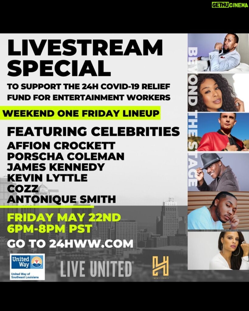 Antonique Smith Instagram - TUNE IN TONIGHT!!!!! Friday May 22nd 6PM PST / 9PM EST 🗣🎙️❤️ #beyondthestage with @24h_worldwide  @UnitedWaySELA TWENTY-FOUR H. COVID-19 Emergency Relief Fund. benefiting our entertainment community Tune in Today at 6pm-8pm (PST) for a (“2hr”) tribute as we Kick Off Beyond The Stage" live streaming campaign to raise funds for our entertainment community; entertainers, artists, Art, Fashion, Film & TV., independent contractors, and gig workers, Lineup for today Host @AffionCrockett | @porschacoleman @antoniquesmith @cozz @ym_thadon @katemestajewelry @itsjameskenneddy and more surprise guest cameos. #24hworldwide #covid_19 To Donate: http://24hww.com/  Or TEXT: STEP 1: TEXT NUMBER (213) 397-2007 STEP 2: PUT THE DOLLAR AMOUNT #weareallinthistogether