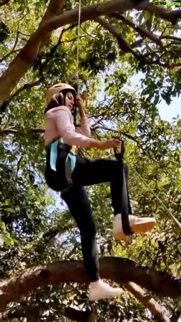 Anubha Sourya Sarangi Instagram - Faced my fears and had a blast doing it! #OutdoorAdventure #IQuestAdventures #CampingLife Video Courtesy: @adityasinghaniaofficial