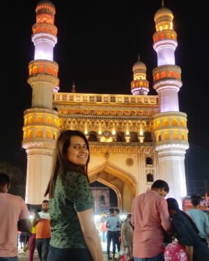 Anubha Sourya Sarangi Instagram - Where whispers of history grace the sky, Charminar stands as time flows by. In Hyderabad's heart, a tale to share, a monument's beauty beyond compare. 🕌✨ 

Another monument made for love …

#Charminar #HyderabadHues