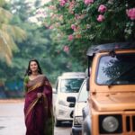 Anusha Hegde Instagram - The love fo this bgm never ends ❤️❤️⭐️⭐️⭐️⭐️⭐️⭐️ Saree: @music_is_why_we_have_ears Pc: @vijay.silvan Jewellery: @new_ideas_fashions Hairdo: @mahi_hairdo