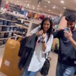 Anusha Hegde Instagram – When the shopkeeper says no photographs, why we can’t 😜
Having a brother with same mental disorder is a blessing 😜
Partner in crime ❤️ @ashwin_ptu21 
⭐️⭐️⭐️⭐️⭐️⭐️
#family #shopping #time #❤️