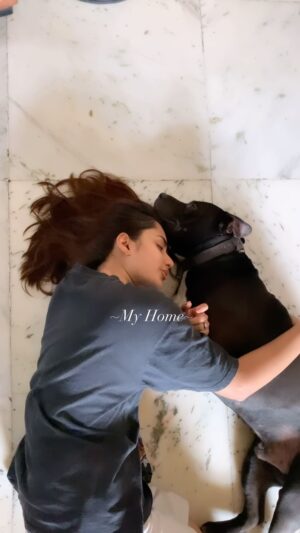 Anushka Luhar Instagram - My ENTIRE UNIVERSE🫶🏻 
Every moment with you two makes me feel alive. 
YOU, yes YOU make me a better human. 
The best part of my life and so much more. 
Gattu doesn’t like to cuddle, Tyson loves wet kisses. 
These two here are my HOME 🏡 

#kids #bestwoof #T&G #home #onlylove #petstagram #petsofinstagram #instagram
