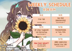 Anya Melfissa Instagram - 【WEEKLY SCHEDULE】

YT Channel: youtube.com/channel/UC727SQYUvx5pDDGQpTICNWg

Tags
General: #Anya_Melfissa
Fanart: #anyatelier
Fan name: #Melfriends
Livestream: #Liveissa

Note that fan submissions may be used in future activities.