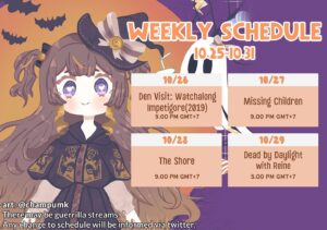 Anya Melfissa Instagram - 【WEEKLY SCHEDULE】

YT Channel: youtube.com/channel/UC727SQYUvx5pDDGQpTICNWg

Tags
General: #Anya_Melfissa
Fanart: #anyatelier
Fan name: #Melfriends
Livestream: #Liveissa

Note that fan submissions may be used in future activities.