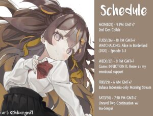 Anya Melfissa Instagram - 【WEEKLY SCHEDULE】

YT Channel: youtube.com/channel/UC727SQYUvx5pDDGQpTICNWg

Tags
General: #Anya_Melfissa
Fanart: #anyatelier
Fan name: #Melfriends
Livestream: #Liveissa

Note that fan submissions may be used in future activities.

There miiiiight be some possible guerillas too!