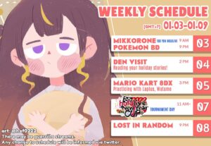 Anya Melfissa Instagram - 【WEEKLY SCHEDULE】

YT Channel: youtube.com/channel/UC727SQYUvx5pDDGQpTICNWg

Tags
General: #Anya_Melfissa
Fanart: #anyatelier
Fan name: #Melfriends
Livestream: #Liveissa

Note that fan submissions may be used in future activities.