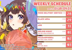 Anya Melfissa Instagram - 【WEEKLY SCHEDULE】

YT Channel: youtube.com/channel/UC727SQYUvx5pDDGQpTICNWg

Tags
General: #Anya_Melfissa
Fanart: #anyatelier
Fan name: #Melfriends
Livestream: #Liveissa

Note that fan submissions may be used in future activities.