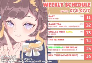 Anya Melfissa Instagram - 【WEEKLY SCHEDULE】

YT Channel: youtube.com/channel/UC727SQYUvx5pDDGQpTICNWg

Tags
General: #Anya_Melfissa
Fanart: #anyatelier
Fan name: #Melfriends
Livestream: #Liveissa

Note that fan submissions may be used in future activities.