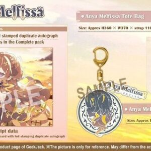 Anya Melfissa Instagram - 【GOODS】
My voice packs AND goods are now on sale UNTIL 12th April!

You can get a complete script&translation of the VP COMPLETE goods(totebag keyholder) if you purchase the commemorative complete pack! The tote bag is ALSO on sale separately!（╹◡╹）

hololive booth link: hololive.booth.pm/items/2806313
Geekjack link: https://www.geekjack.net/anya_melfissa_id