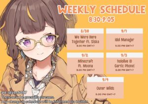 Anya Melfissa Instagram - 【WEEKLY SCHEDULE】

YT Channel: youtube.com/channel/UC727SQYUvx5pDDGQpTICNWg

Tags
General: #Anya_Melfissa
Fanart: #anyatelier
Fan name: #Melfriends
Livestream: #Liveissa

Note that fan submissions may be used in future activities.