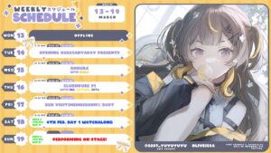 Anya Melfissa Instagram - 【WEEKLY SCHEDULE】

YT Channel: youtube.com/channel/UC727SQYUvx5pDDGQpTICNWg

Tags
General: #Anya_Melfissa
Fanart: #anyatelier
Fan name: #Melfriends
Livestream: #Liveissa

Note that fan submissions may be used in future activities.