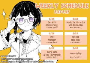 Anya Melfissa Instagram - 【WEEKLY SCHEDULE】

YT Channel: youtube.com/channel/UC727SQYUvx5pDDGQpTICNWg

Tags
General: #Anya_Melfissa
Fanart: #anyatelier
Fan name: #Melfriends
Livestream: #Liveissa

Note that fan submissions may be used in future activities.