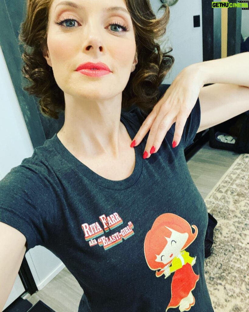 April Bowlby Instagram - Ahh lovely Rita. Thank you @awesomemandy42 for your incredible creation! #RitaFarr 🍸 👠 #doompatrol #elastiwoman #lovelyrita #elastigirl #shemadethis 😊