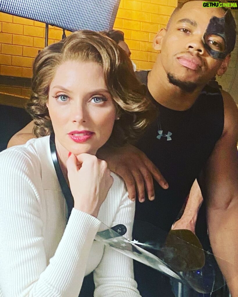 April Bowlby Instagram - Backstage with Cyborg & Rita 📸 by @dianexguerrero 💄🧩🦾 #dcuniverse