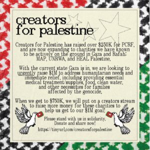 Arasha Lalani Instagram - It is an incredibly devastating time in the world right now, and you might be wondering what you can do to support during this time - 

Creators for Palestine has raised over $615K for PCRF, and are now expanding to charities we have known to be actively on the ground in Gaza and Rafah: MAP, UNRWA, and HEAL Palestine. We need your help! 50  content creators are teaming together with a goal to raise $1M for the PCRF, MAP, UNRWA, and HEAL Palestine. The famine, and the lack of clean water, medical supplies and treatment is beyond devastating. The situation in Palestine is dire, and the need to collect funds for this fundraiser is urgent. Every single donation matters and makes a difference. We know we have some of the most supportive audiences, and we need your help. ❤️

LINK is in my bio: please donate whatever you can or you can share this post to boost awareness!

Graphic by: @jazmynflowers & @wimbyjilson