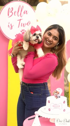 Arathy Sojan Instagram - Happy birthday to my sweetest Bella dear😘😘

You are not just a pet for me, you are my world. You supported me, you healed me, you did everything for me… 

May your tail wag with joy today and every day. Here’s to many more years of cuddles, playtime, and unconditional love😘
@pixiedust__stories 
@hiefrombella 
@romsnraks_official 
@jibinphotography_ 
@xatundesign 
@western_lady_ 

📸 @jibinphotography_
🖥 abhishek.r._

@yummytreats001 
@____biya____ 
@_aryz_xy_

#pawsitivty
#pawsitively
#birthday
#petlove