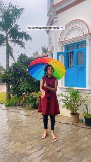 Archana Kumar Instagram - Chennai people’s nilamai my lord🤷🏻‍♀️☔️
.
.
.
Stay safe at home makkale♥️