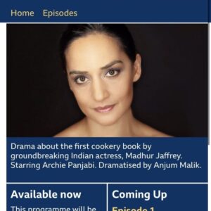 Archie Panjabi Instagram - Loved playing the incredible #madhurjaffrey in this play. Written by @anjumnmalik directed by @poltho with @RajGhatak @rinaperfect @leesopal and #MartinSherman Starts tomorrow Mon-Fri 10:45am on @BBCRadio4