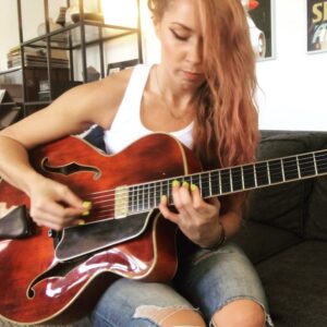 Arianna Powell Instagram - Finished transcribing Johnny Smith’s arrangement of I’m Old Fashioned.. have always loved his ideas, particularly on this one.. swipe left if you are blessed with a longer attention span than IG allows to hear the sick second bridge ✨✨ @eastmanguitars #johnnysmithguitar #imoldfashioned