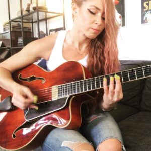 Arianna Powell Instagram - Finished transcribing Johnny Smith’s arrangement of I’m Old Fashioned.. have always loved his ideas, particularly on this one.. swipe left if you are blessed with a longer attention span than IG allows to hear the sick second bridge ✨✨ @eastmanguitars #johnnysmithguitar #imoldfashioned