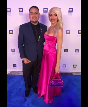 Arisce Wanzer Instagram - Had a beautiful night w/ my @flux_ahf family @hrclosangeles gala🩷 
Fun fact: the Barbie pink group color was NOT planned! Doll hive mind 💞