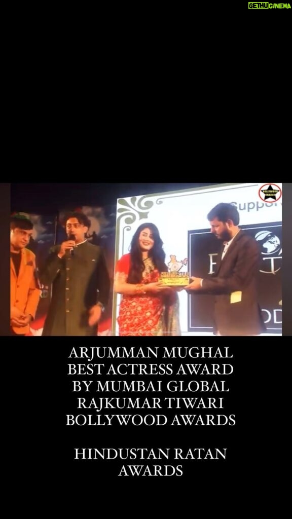 Arjumman Mughal Instagram - #HINDISTANRATANAWARDS2024 #mumbaiglobal #rajkumartiwari #snehaullal #arjummanmughal