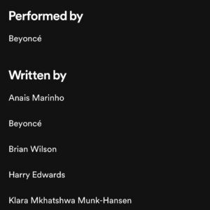 Arlo Parks Instagram - ACT II / COWBOY CARTER!! 
YA YA co-written by me alongside the homies @cadenza @harryedwardsmusic @giift1x 
being a part of this rich, culture shifting record truly feels like a dream come true…thank you @marielgomerez for the trust, @beyonce you are truly a FORCE - this is SPECIAL ⭐️