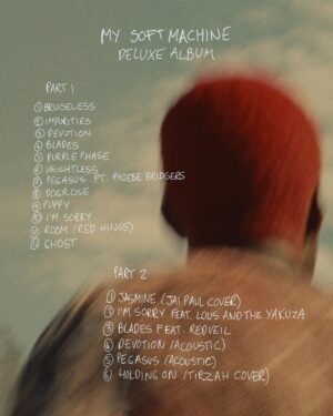 Arlo Parks Instagram - Jasmine is out now everywhere! Spin it loud wherever you are!! Thank you @claraamfo for always giving me love and giving it it’s first radio play - I’m proud of this one…I’m also really excited to announce that it will be part of a My Soft Machine deluxe album which is out on 8th December, and includes some exclusive songs including features with my superstars @redveil and @lousandtheyakuza (appreciate yall forever). So exciting to show you the world as it expands - you can pre-save it now via the link in my bio. 🧸