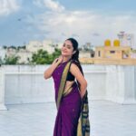 Arunima Sudhakar Instagram – Saree from @mouval_house_of_sarees