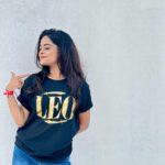 Arunima Sudhakar Instagram – Leo tshirt from @thetrippyclothing