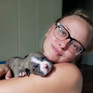 Ashley Hobbs Instagram - Dog Mom Life 🤍
.
#puppiesofinstagram 
#bullybreed 
#nofilter 
#nomakeup