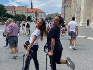 Ashley Newbrough Instagram - Love On The Right Course premieres tonight on @hallmarkchannel! 
Shooting in beautiful Budapest was nothing short of a dream. I was so excited to play a golfer - before every take I was so nervous I wouldn’t hit the ball or that I’d send it in a destructive direction. Thankfully that only happened a few times and I survived it because I had the incredible support of the most encouraging cast and crew every step of the way (including my buddy from Brenbury @marcus_rosner) what an adventure! Thank you @scainprod @leifbristow @britbristow, your faith in me was everything and I’m forever grateful. 🤍🌹🇭🇺