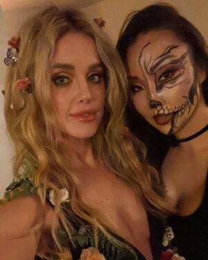Ashley Newbrough Instagram - To the world we dream about, and the one we live in now! 
🍷🌱🌹make up by @angelaleemakeup 🖤