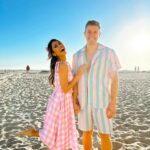 Ashley Argota Instagram - The strike is over!! We were Barbie & Ken for Halloween!! 😝🎀🌊 Thank you to the incredible SAG AFTRA negotiating team for their hard work over the last 118 days. We are so excited to get back to work!