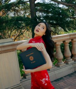 Ashley Liao Instagram - graduated from my dream university last december 💙💛 #GoBruins photographer: @alllywei white dress: @forloveandlemons qipao: hand made by my grandmother for my moms wedding reception ❤️ white pant suit: @aritzia