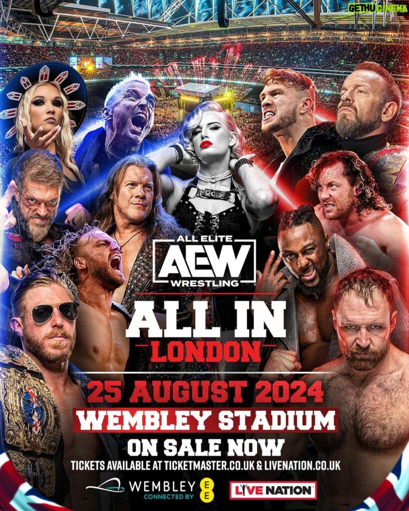 Ashley Lomberger Instagram - London, let’s run it back!!! 🇬🇧 Following a record shattering UK debut at @wembleystadium this summer, All Elite Wrestling (@AEW) will return to Wembley Stadium in 2024 over the Bank Holiday on Sunday 25th August, #AEWAllIn London. Tickets are on sale now from £30! 🎟 https://www.livenation.co.uk/artist-all-elite-wrestling-1416841