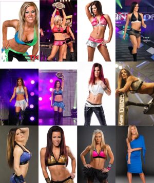 Ashley Lomberger Instagram - Found this little gem today. Look at ALL those different hair colors (and moods 😂). What a fun look at 12 years of my time at @impactwrestling!!! 💥🥊
