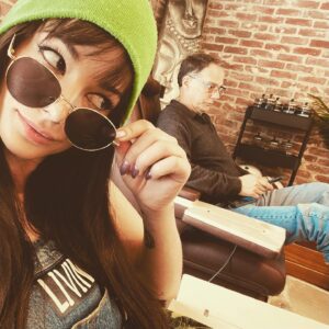 Ashley Rickards Instagram - I love 💅 but it seems like it’s stressing my dad out 🤫😂