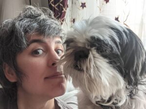 Ashly Burch Instagram - Shooting "We're all Going to Die" is exceeding my expectations, specifically as they pertain to the amount and quality of set dogs.