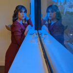 Ashly Burch Instagram - Double vision 👁️👁️ My look for the @thewrap women in comedy panel. It was in fact funny, despite how moody I look in these photos. Styling: @lucywarrenstyle Makeup: @michellechung13 Hair: @biabiabia