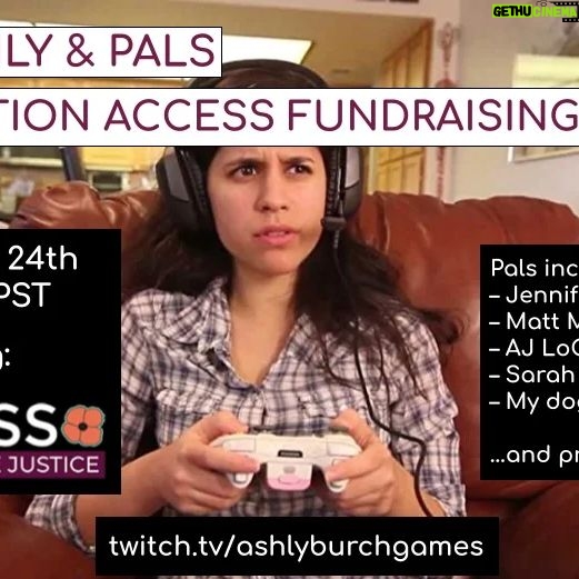 Ashly Burch Instagram - Hiii as this poorly made flyer suggests, I'm hosting a stream on the 24th of September to support Access Reproductive Justice! I'll be streaming from 12-5pm PST with some of yer favs! Come hang out and support a good cause.