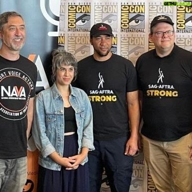 Ashly Burch Instagram - The folks I'm standing next to in this photo are some of the most courageous and selfless people I've ever had the honor to meet. All of them are donating their time and their labor to protect the livelihoods of voice actors around the *world*. Know them, follow them, learn about what they do. Because they're creating protections and services for you that you probably don't even know about!