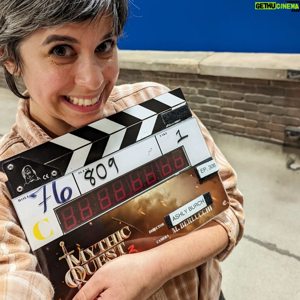 Ashly Burch Instagram - I directed an episode of @mythicquest!! Thank you to the EPs for trusting me and to our incredible cast and crew for supporting me ❤️❤️❤️