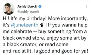 Ashly Burch Instagram - #juneteenth
