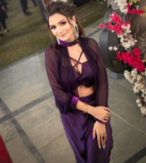Ashna Kishore Instagram - Hey💜✨

Outfit Designed by @hani.s_official ✨