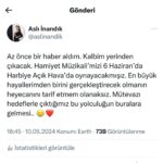 Aslı İnandık Instagram - Bu yolculuğa ne kadar mütevazı hedeflerle ve kısıtlı olanaklarla çıktığımızı düşünüyorum, ve şimdi olayın buralara gelmesine inanamıyorum. 6 Haziran’da Harbiye Açık Hava Tiyatrosu’nda Hamiyet oynuyoruz. Doldurup taşırır mıyız Harbiye’yi? 🚀 Hamiyet, çemberin dışına itilmiş bir kadın. Sokaklarda yaşayan, mahallenin çocuklarını “Hamiyet kapar seni” diye korkuttukları, deli diye damgalanmış bir hayalperest o. Hamiyet, gerçek bir hayat hikayesi. Şimdi bu hikayeyi paylaştığımız güzel seyircimiz artıyor. Buralara gelmesinde en büyük pay seyircimizin 🪬 Teşekkür ederiz… Bilet linki @hamiyetmuzikaltiyatro bio’da! Paylaşıp destek olan herkese şimdiden teşekkür ederim ❤️