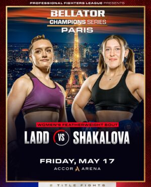 Aspen Ladd Instagram - FEATHERWEIGHTS! 🔥

🇺🇸 Aspen Ladd 🆚 Ekaterina Shakalova 🇺🇦 

Aspen Ladd makes her Bellator debut at #BellatorParis after making the switch from PFL after a run in the Regular Season in 2023! 👀

Standing across the Bellator cage will be Ekaterina Shakalova, who is currently riding a SEVEN fight win streak dating back to November 2019! 😳

#BellatorParis | Fri May 17 | 🎟️ Link in bio