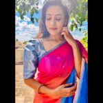 Asritha P Instagram - Saree @srisaicollections9 Blouse @abarnasundarramanclothing Mua @ash_makeupempire . #asrithasreedasofficial #vijaytelevision #actress #model #saree #traditional #collaboration